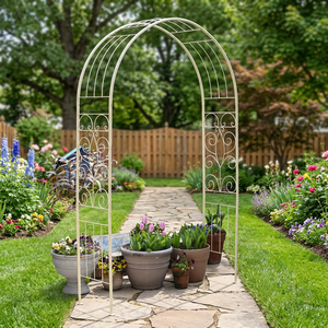 Arche de jardin moderne européenne en fer forgé, motif papillon, imperméable, faite à la main, pour roses grimpantes, en métal thermolaqué - Product Image 3