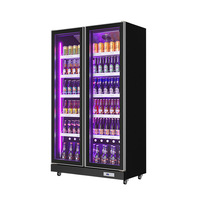 Réfrigérateur profond de supermarché réfrigérant le coffret d'affichage de boissons réfrigérateur droit de 4 portes