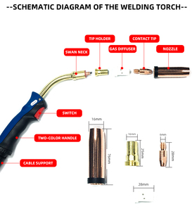 Boquilla de Gas Cónica para Antorcha de Soldadura MIG Tipo Binzel MB 501D, 16 mm, 145.0085 - Product Image 2