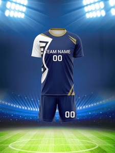 Conjunto de dos piezas de camiseta de manga corta y pantalones cortos personalizados, conjunto de camiseta de fútbol, fábrica de ropa, personalización disponible.F10 - Product Image 3