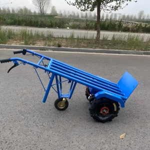 Carrello Elettrico Motorizzato in Acciaio Zincato con Capacità di 500kg per Trasporto in Magazzino, Cantieri e Fabbriche - Product Image 1