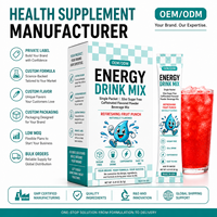 Energiedrankmix stickpakket cafeïnehoudend fruit smaak snel oplosbaar draagbare drankpoeder private label OEM ODM op maat