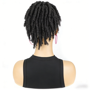 Queue de cheval bouclée et volumineuse en fibre haute température, <span class=keywords><strong>avec</strong></span> pointe en U, portable et facile à appliquer - Product Image 3