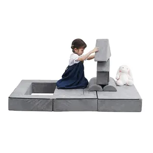 I bambini di vendita calda giocano in schiuma configurabile gioco divano mobili da salotto modulari pieghevoli divani per bambini giocano a divano