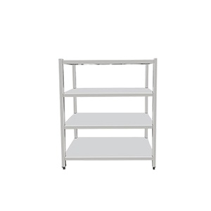 VICTORY <b>KITCHEN</b> Stainless Steel Standing Type Storage <b>Rack</b> 4 Shelves Caster Wheels Heavy Duty Foldable for Bakery Hotel SHELF - Product Image 3