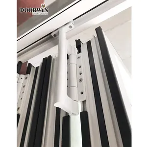 USA Commercial Accordion Fold Sliding Exterior Door Residential Glass Aluminum Bi Folding Doors With Locks