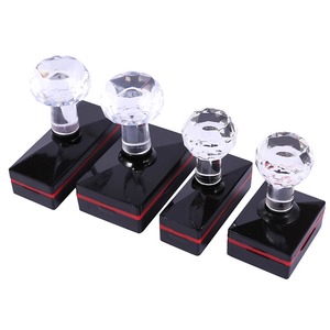 แสตมป์แฟลชรูปทรงสี่เหลี่ยมผืนผ้า วัสดุ PVC ด้ามจับคริสตัล พร้อมแผ่นไวแสงขนาด 4 มม. สำหรับทำโลโก้ตามสั่ง ขายส่ง ราคาพิเศษ - Product Image 4