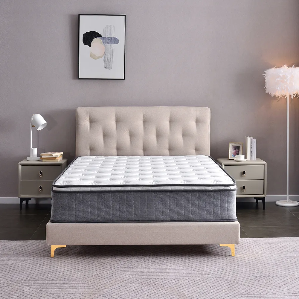Modern Hotel Apartment Bedroom 1.5m Customized Design Mattress Wooden Beds Bedroom Furniture Set