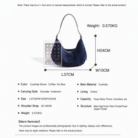 Sac Hobo en Daim de Vachette Personnalisé Bleu Nuit pour Femme avec Double Fermeture Éclair et Bandoulière Réglable – Vente Directe Usine