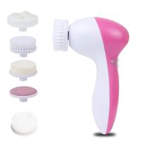 Brosse nettoyante pour le visage en silicone 5-en-1, nettoyage en profondeur étanche, épurateur rotatif pour le visage, outils de massage et de maquillage, nettoyant, vente en gros