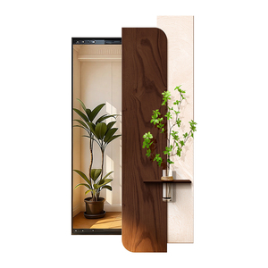 <span class=keywords><strong>Specchi</strong></span> Scorrevoli Moderni a Tutta Altezza con Cornice Nascosta <span class=keywords><strong>e</strong></span> Arte Murale Decorativa con Piante Idroponiche 3D per Soggiorno - Product Image 6