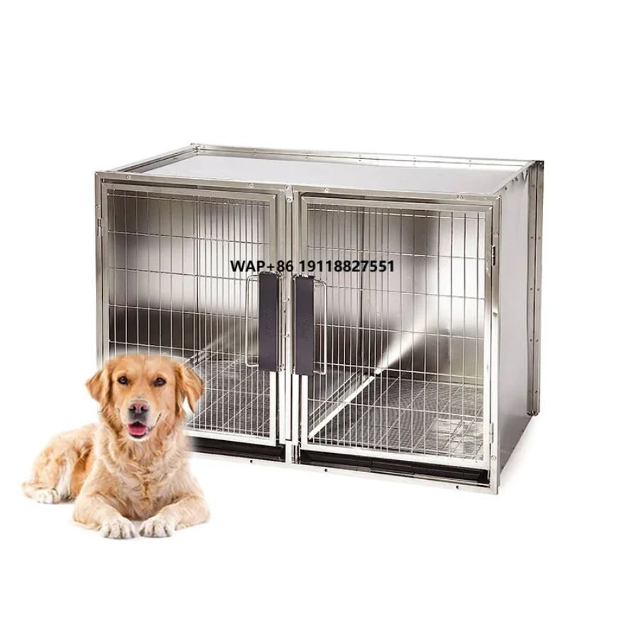 〝Dog cage〟All stainless 【在庫❷】　　　売約済 Verified Supplier Strong Stainless Steel Dog Cage Durable Bite