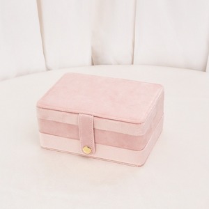 High-quality velvet <b>large</b>-capacity exquisite jewelry storage <b>box</b>, luxurious and anti-oxidation, suitable for daily use - Product Image 2