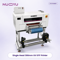 Impresora UV DTF de 30 cm para cubiertas de cuadernos y etiquetas, máquina de transferencia de un solo cabezal con tinta UV de bajo olor, certificación CE RoHS, venta al por mayor