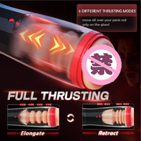 Masturbateur masculin entièrement automatique rétractable Diamond Airplane Cup avec fonctions de vibration et de voix pour adultes