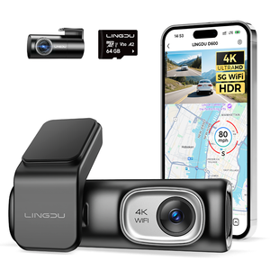 Lingdu D600 4K HDR xe máy ảnh Dash Cam 4k được xây dựng trong GPS 5G Wifi ADAS En điều khiển bằng giọng nói Dash Cam phía trước và phía sau - Product Image 1