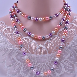 <span class=keywords><strong>2023</strong></span> vente en gros mode plaqué or 8 mm collier de perles avec nœud Simple multicouche longue chaîne de chandail forme de boule pour cadeau - Product Image 4