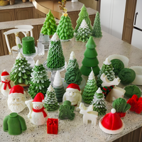 Nouveau design Moule à gâteau en silicone 3D écologique en forme de plante pour Noël, compatible congélateur, Kelutd KLT-4065-1 pour la fête de Noël