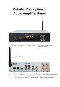 Cloudyx Mini Streamer Musical Récepteurs et amplificateurs Hi-Fi Amplificateur domestique Audio WiFi//RCA/HDM I/Optique/subwoofer - Product Image 5