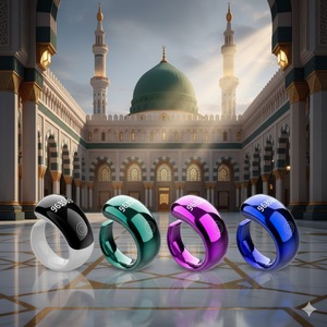 แหวนอัจฉริยะ Smart Zikr พร้อมหน้าจอ OLED สำหรับแจ้งเตือนอะซานและนับจำนวนการทัศบีฮ์ - ของขวัญอิสลาม - Product Image 2