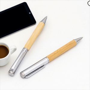High Quality Custom Logo Bamboo Fountain and Ballpoint Pen <b>Set</b> Promotional for Business Writing and School Gift for Enterprises - Product Image 1