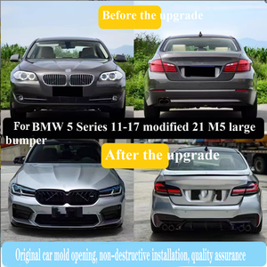 Para <span class=keywords><strong>BMW</strong></span> 5 Series 2010-2017, Kit de faros delanteros de parachoques delantero, capó de motor, parachoques trasero, luces traseras para <span class=keywords><strong>BMW</strong></span> 5 Series 2021-, Actualización 5 Series, M5 - Product Image 6