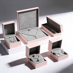 Flip Top Nesting <strong>Square</strong> <strong>Jewelry</strong> <strong>Box</strong> Set Multi-Function Lining Multi-Color Velvet Custom Logo <strong>Jewelry</strong> <strong>Box</strong> Manufacturer - Product Image 5