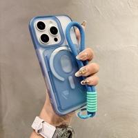 Étui de téléphone magnétique 3-en-1 antichoc avec porte-cartes et cordon pour iPhone 17, 16, 15, 14, 13, 12 Pro Max, 15 Plus, 14, 13, 12 Pro