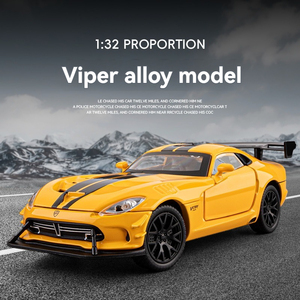 Nuova <span class=keywords><strong>auto</strong></span> in lega simulazione vipera Super classici <span class=keywords><strong>auto</strong></span> 1: 32 Diecast modelli veicoli porta aperta tirare indietro con luce del suono giocattoli ragazzi - Product Image 2