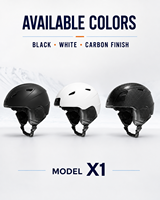 Casque de ski intelligent avec enregistreur vidéo, batterie amovible, feu arrière d'avertissement, stockage jusqu'à 512 Go, enregistrement vidéo X1