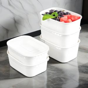 Bols en papier kraft rectangulaires avec logo personnalisé, écologiques, blancs ou brun naturel, pour salades et aliments. - Product Image 4