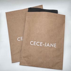 Biodegradable Paper Mailer Custom LOGO Recycle Brown Kraft Paper Mailing Bags for Shipping Eco Friendly Shipping Mailer 2 Strap - Product Image 3