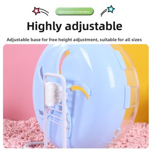Roue de course silencieuse en ABS durable et écologique pour porcelets et hamsters, jouet de luxe mignon avec support - Product Image 4