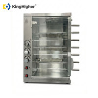 Machine à griller le poulet au gaz commerciale, machine à rôtir le poulet automatique, grille-pain en acier inoxydable à 7 broches pour restaurant