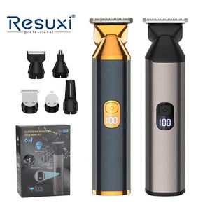 <span class=keywords><strong>Tondeuse</strong></span> à cheveux sans fil rechargeable Resuxi 5619 6 en 1, <span class=keywords><strong>tondeuse</strong></span> électrique étanche pour barbe, corps et cheveux pour hommes - Product Image 1