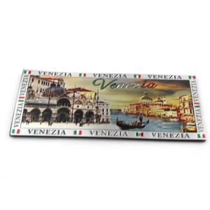 Italie <span class=keywords><strong>Venizia</strong></span> conception personnalisée Souvenir aimant de réfrigérateur en caoutchouc Touris divers aimant de réfrigérateur en aluminium gaufré argenté personnalisé - Product Image 2