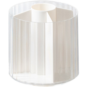 Rotating Transparent Storage <b>Box</b> Round With Partitions Desktop Organizer Plastic Medicine <b>Shelf</b> - Product Image 1