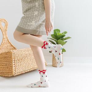 Calzini natalizi alce a tubo medio doppio regalo Festival autunno <span class=keywords><strong>inverno</strong></span> in cotone ispessito <span class=keywords><strong>calze</strong></span> calde per ragazze carine giapponesi - Product Image 4