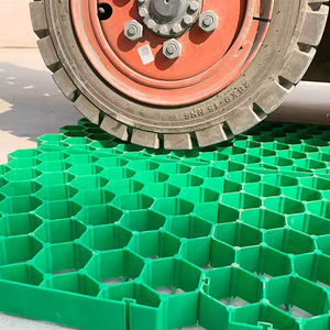 Dalles en plastique emboîtables alvéolées stabilisées aux UV, perméables en PEHD, pour aménagement paysager, drainage intensif, jardins, parcs, barrages, écoles - Product Image 4