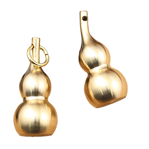 <span class=keywords><strong>La</strong></span> gourde creuse en cuivre <span class=keywords><strong>a</strong></span> un fond ouvert et une bouche tordue. Grande boîte ouvrable pour contenir du cinabre. - Product Image 1