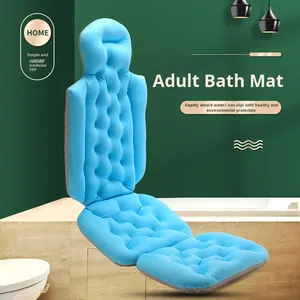Oreiller De Bain Complet Pour Adulte - Coussin De Baignoire Confortable, Pliable, Antidérapant, 58x40x30 Cm