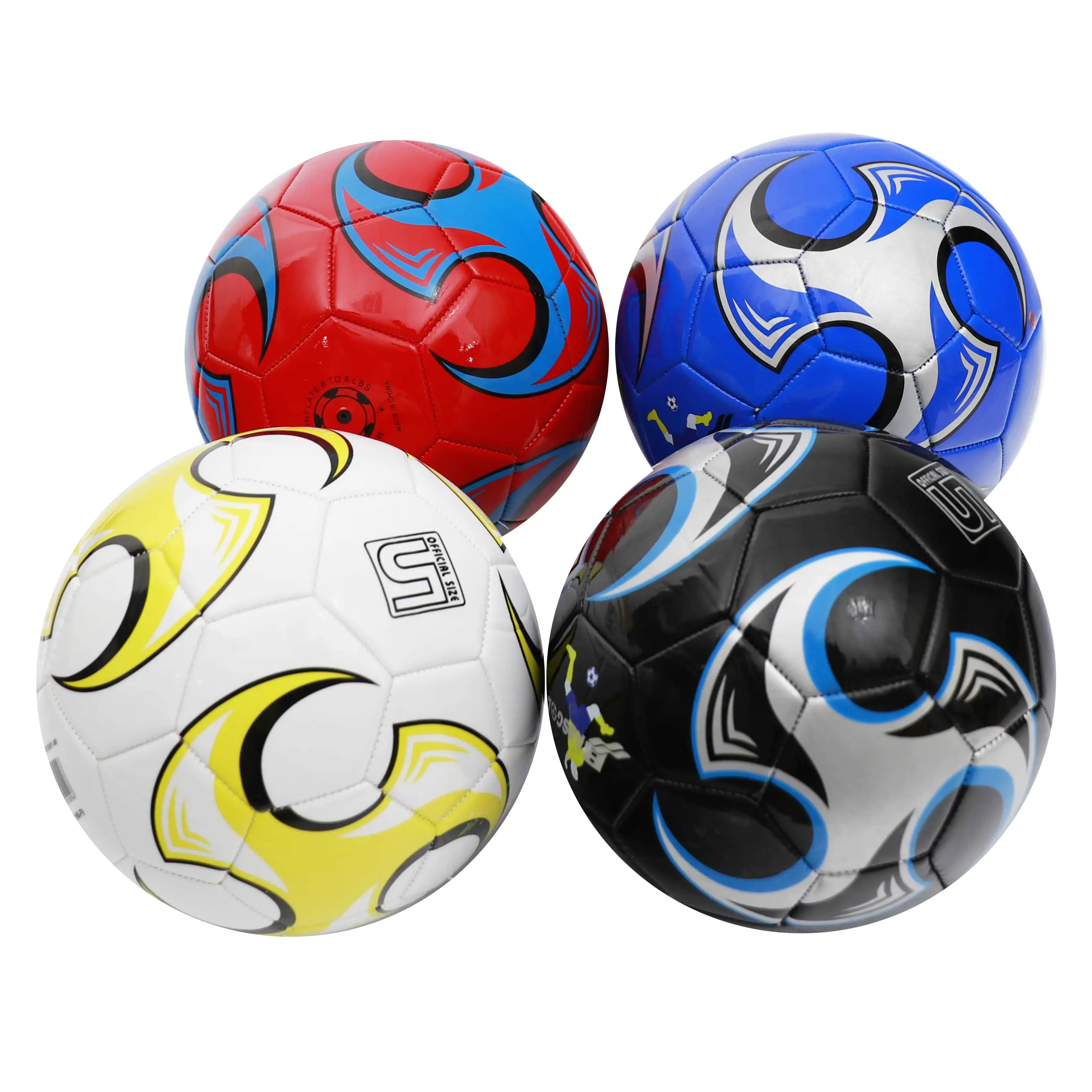 A buon mercato pallone da calcio pronto per la spedizione senza marchi di colore della miscela e mescolare design consegna veloce di calcio pallone da calcio/calcio