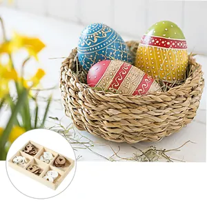 Wood Easter Crafts Party Decor Hanging Wood Cutouts Wooden Eggs Easter Eco-friendly