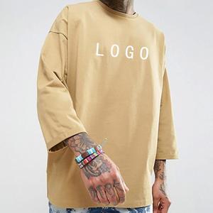 เสื้อยืดคอตตอนทรงหลวมสไตล์สตรีทแวร์สำหรับผู้ชาย เสื้อยืดทรงบ็อกซี่เรียบง่าย เนื้อผ้าหนา น้ำหนักมาก เสื้อยืดโอเวอร์ไซส์เปล่าๆ จากผู้ผลิต - Product Image 3