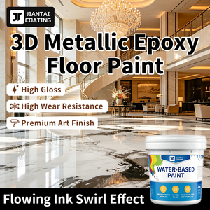 Pintura Epoxi para Pisos con Efecto de Tinta al Agua, Autonivelante, Estilo Chino, Arte Fluido 3D, Revestimiento Epoxi para Pisos, Estética de Estilo Chino - Product Image 3