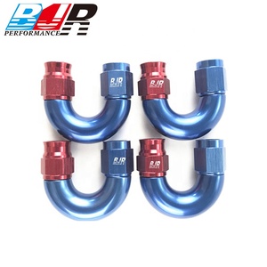 Raccords de tuyau BJR haute performance en aluminium AN3 femelle 180 degrés pour lignes de carburant E85 PTFE à débit total - Product Image 6
