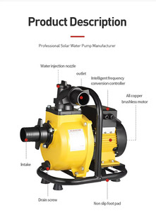 Pompe centrifuge auto-amorçante solaire LX 48V D, personnalisée, 3 pouces, grand débit, 48V-72V, 900W, MPPT, haute pression, pour irrigation agricole - Product Image 2