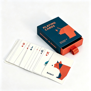 Cartes à jouer personnalisées OEM en papier et PVC, jeu de poker imperméable avec boîte à motif animalier pour cadeau publicitaire de club de casino - Product Image 2