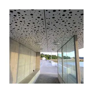 カスタムレーザー切断装飾天井パネルステンレス鋼彫刻装飾穴あきパネルアルミニウム金属天井