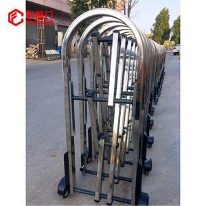 Ultimo stile barriere stradali mobili porta Push-Pull blocco stradale 304 in acciaio inox retrattile con ruote di fabbrica di personalizzazione - Product Image 5
